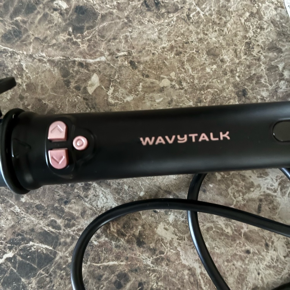 Black Hair Curler with Pink Buttons